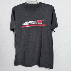 Gray Short Sleeve Crew Neck  Graphic T-Shirt Apex Cycle Medium